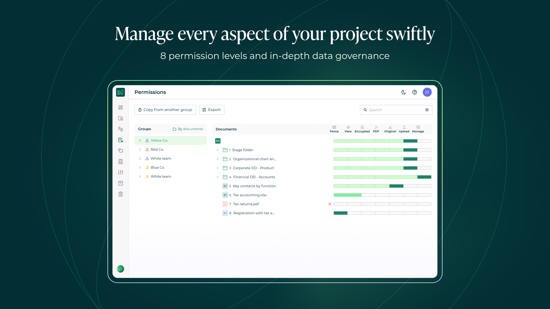 screenshot of Ideals Virtual Data Room